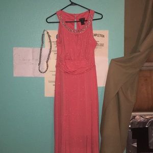 A pink prom dress